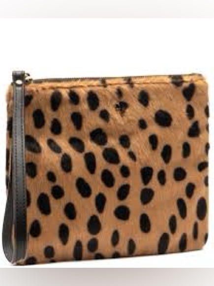 Nwt Frances Valentine Faux Fur Cheetah Print Haircalf Wristlet — image 3 of 3